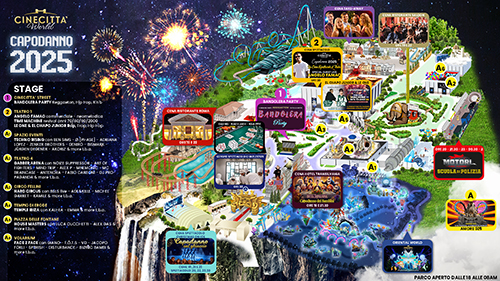 Mappa Capodanno 2025 Cinecittà World