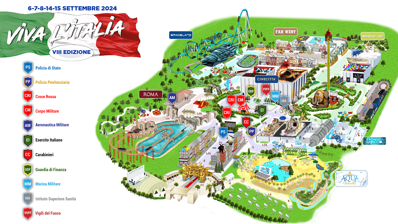 Mappa Viva l'Italia a Cinecittà World