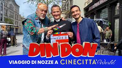 Riprese Film \"DIN DON - Viaggio di nozze a Cinecittà World\"